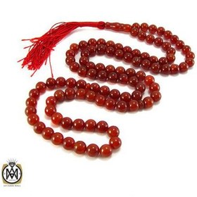 تصویر تسبیح عقیق قرمز ۱۰۱ دانه خوش دست 