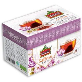 تصویر چای کیسه ای پوشش دار زعفرانی مسما - بسته 20 عددی Mosama Covered Saffron Black Tea bags (20 tea bags)