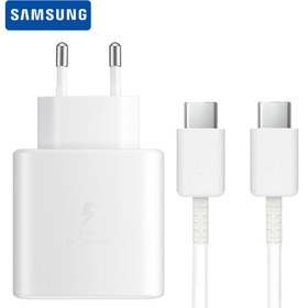 تصویر شارژر دیواری 45 وات سامسونگ مدل EP-TA845 با کابل Type-C ویتنام Samsung EP-TA845 45W Charger