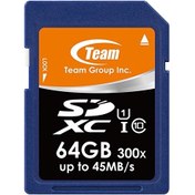 تصویر کارت حافظه اس دی TeamGroup SDXC TeamGroup 64GB SDXC class10 UHS-IU3