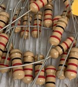 تصویر مقاومت کربنی 0.5 (1.2) وات - 22 اهم RESISTOR 0.5 W