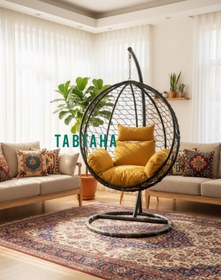 تصویر تاب ریلکسی مدل گرد_زنبوری - سفید / سبز TAB RELAXI