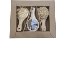 تصویر شانه برس ۳ تیکه چوبی 