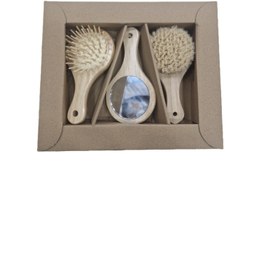 تصویر شانه برس ۳ تیکه چوبی 