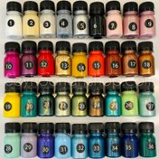 تصویر رنگ خمیری پایه رزین سیحون _ (۲۵ گرمی) برای دیدن عکس بهتر هر کد رنگ عکس ها را ورق بزنید