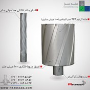 تصویر مته گردبر TCT گرولن آلمان سایز ۱۰۰ میلی‌متر 