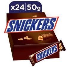 تصویر اسنیکرز - شکلات مغزدار بادام زمینی 50 گرم 24 عددی ا snikers snikers