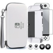 تصویر vgbus 7in1 accessory casefor nintendo switch oled whiteblack 