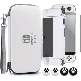 تصویر vgbus 7in1 accessory casefor nintendo switch oled whiteblack 