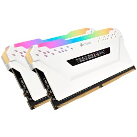 تصویر حافظه رم دسکتاپ دو کاناله Corsair مدل VENGEANCE RGB PRO 32GB 3200 White 