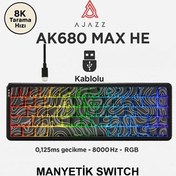 تصویر کیبورد آجز مدل MAX RAPID TRIGGER SWITCH با سیم RGB فوق العاده کم تأخیر 