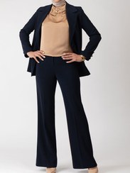 تصویر تاپ زنانه مجلسی ساتن سیلک یقه ایستاده کلاسیک سپینود 