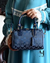 تصویر کیف کوچ صندوقی پارچه ای سرمه ای کد ۲۰۳ 