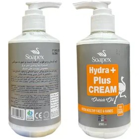 تصویر کرم آبرسان پمپی حاوی روغن شترمرغ حجم 250 میل سوپکس Pumpi Supex moisturizing cream containing ostrich oil, volume 250 ml