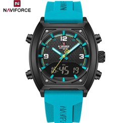 تصویر ساعت مچی مردانه نیوی فورس مدل NF9242 B/W/P.BE با بند لاستیکی 