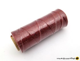 تصویر قرقره نخ موم دار OMEGA سایز 0.6 رنگ زرشکی کد 2905 