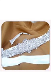 تصویر کمربند عروس با دیزاین سنگ رزین درجه یک و مروارید اصل Kamarband aroos