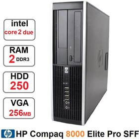 تصویر مینی کیس HP Compaq 8000 Elite پردازنده Core 2 Duo – کارکرده 