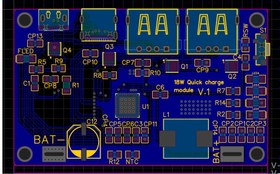 تصویر نقشه شماتیک ساخت و شمای کامل برد پاوربانک Fast Charge ورژن ۲۰۲۴ بهمراه فایل PCB و نقشه شماتیک آلتیوم 