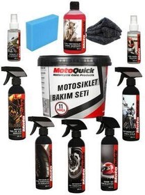 تصویر MotoQuick 11 قطعه نگهداری و تمیز کردن موتور سیکلت MotoQuick 11 Parça Motorsiklet Bakım ve Temizlik Seti