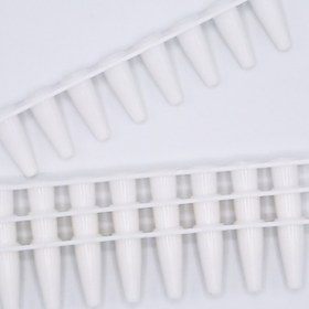 تصویر استریپ میکروتیوب شیری و شفاف Micro tube ABI Strip 0.1 ml 