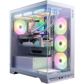 تصویر کیس کامپیوتر ایکس پی جی INVADER X BTF ARGB Mid Tower سفید XPG INVADER X BTF ARGB Mid Tower White Computer Case