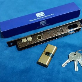 تصویر قفل ۲/۵ با سیلندر برنجی مخصوص درب آهنی 