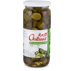 تصویر ترشی زیتون هالوپینو 500 گرمی گل باز 