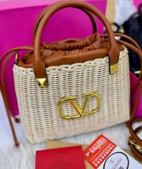 تصویر کیف دستی زنانه حصیری ولنتینو 