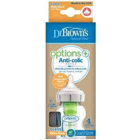 تصویر شیشه شیر پیرکس 150 میلی لیتر Wide Neck دکتر براون Dr .Brown’s Baby bottle code: