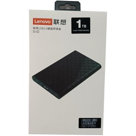 تصویر هارد اکسترنال 1 ترا بایت LENOVO مشکی هارد دیسک اکسترنال لنوو 1 مشکی