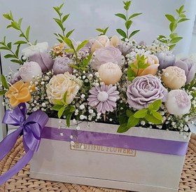 تصویر شمع باکس گل 