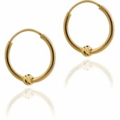 تصویر گوشواره حلقه ای آلبرنادو با گوی طلایی 