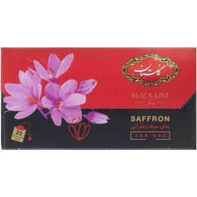 تصویر چای سیاه کیسه ای زعفرانی گلستان -بسته 25 عددی 