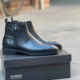 تصویر نیم یوت مردانه تمام چرم مدل جدیدM7 کد ۶۴۰ - مشکی سایز 42 Natural leather boots