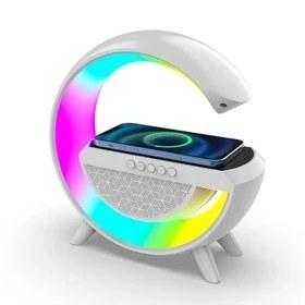 تصویر اسپیکر بلوتوثی دارای شارژر وایرلس و LED مدل G600 g600 rgb speaker