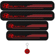 تصویر برچسب پارکابی خودرو لندمون کد LC048 MR مناسب برای هیوندای النترا مجموعه 4 عددی به همراه جاکلیدی 