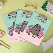 تصویر تخته شاسی مستر راد سایز A5 مدل گربه کیوت طرح فانتزی چند رنگ 