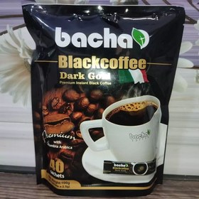 تصویر قهوه فوری باچاد 40 عددی دارک گلد Bachad black coffee 