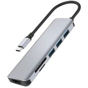 تصویر هاب USB-C ویوو 7 پورت مدل Alpha 731HC WiWU Alpha 731HC Usb C Hub 7-in-1 Latptop Adapter