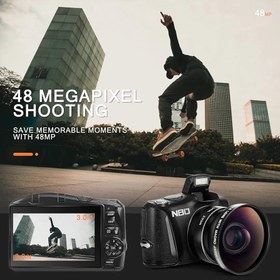 تصویر دوربین عکسبرداری و فیلمبرداری حرفه ای 4k با دقت تصویر 48MP با صفحه نمایش 3 اینچی برند NBD با قدرت زوم 16 برابر(لطفا قبل از خرید به واتس اپ ما پیام بدهید تا توضیحات قبل از خرید داده شود) NBD Digital Camera 4K Compact Camera 48MP Digital Zoom 16x and Vlogging Camera 3.2 Inch Display and Two Batteries, Compact Camera for Beginners