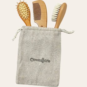 تصویر ست شانه و برس چوبی بچگانه Baby Crown Brush and Comb code:1408034