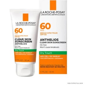 تصویر ضد آفتاب لاروش پوزای بدون رنگ (La Roche-Posay Dry Touch SPF60) 