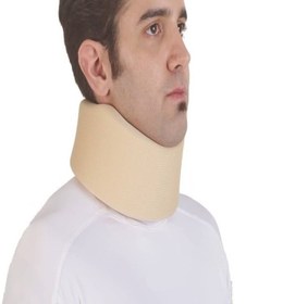 تصویر گردن بند طبی نرم دارای سایز بندی (M-L-XL) کرم رنگ پاک تن Soft Cervical Collar