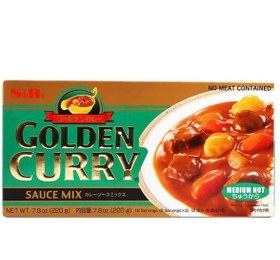 تصویر گلدن کاری قرص کاری تند متوسط ژاپنی (شماره 3) ۲۴۰ گرم S&B Golden Curry Sauce Mix, Medium 240 g