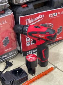 تصویر دریل شارژی پیچ بند میلواکی 24ولت Milwaukee 24 v bril