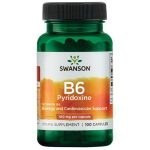 تصویر کپسول 100 میلی‌گرم سوانسون بسته 250 عددی (SWANSON Premium Vitamin B-6 Pyridoxine 100mg 250 Capsules) 