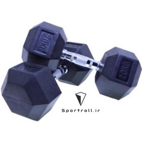 تصویر دمبل ۶ ضلعی ۲ عددی 