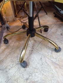 تصویر پایه صندلی اداری پنج پر فلزی با چرخ 