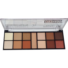 تصویر پالت سایه ۱۶ رنگ لورا بیوتی شماره ۰۱ Laura Beauty 16-color shadow palette No. 01